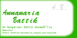 annamaria battik business card